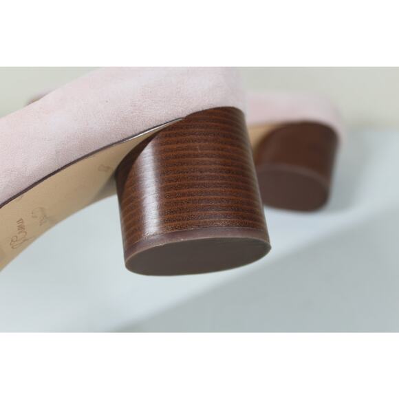 J. Crew Mid Stacked Heel Pump in Suede Pink L0315 Size 7.5 - Picture 4 of 6